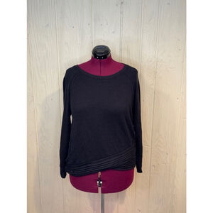 Active Life Top Size XXL Black Long Sleeve Scoop Neck